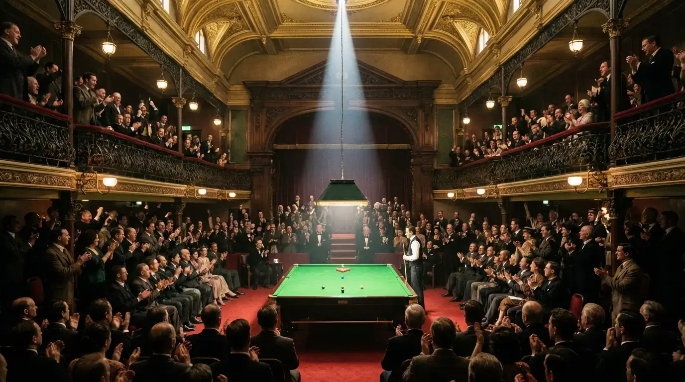 Alexandra Palace podczas turnieju Masters w snookerze z charakterystyczną atmosferą